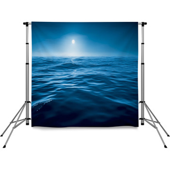 Dark Blue Ocean Pole Pocket Backdrop