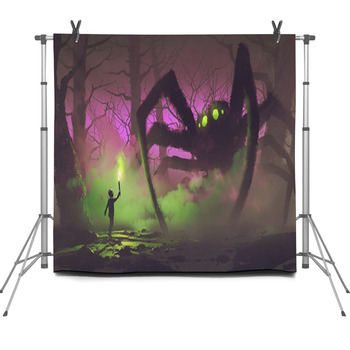 Dark Fantasy Concept Showing The Boy Fleece Backdrop
