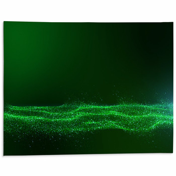 Dark Green Backgrounds With Small Particles Area Rug