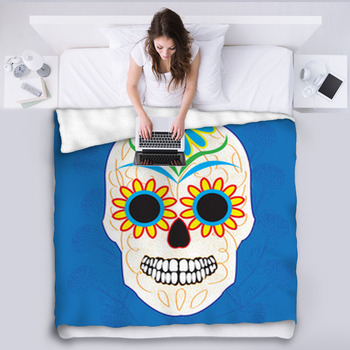 Day Of The Dead National Holiday In Fleece Blanket