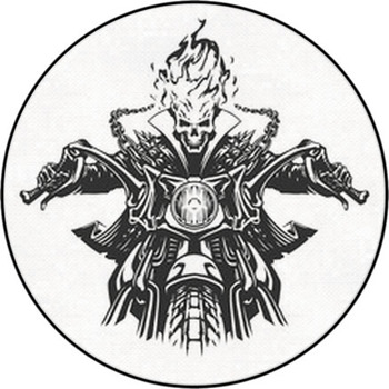 Dead Rider Illustration Round Rug