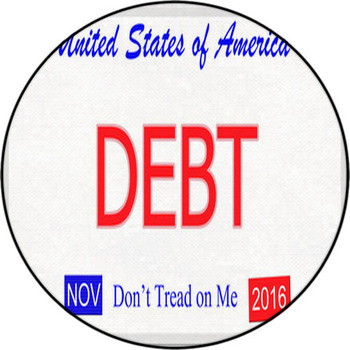 Debt License Plate Round Rug
