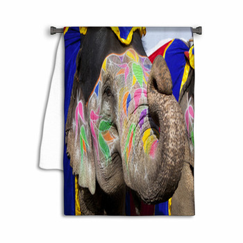 Decorated Elephant At The Elephant Festival In Towel