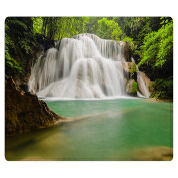 Deep Forest Waterfall In Kanchanaburi Area Rug