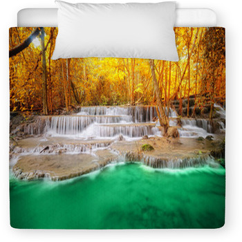 Deep Forest Waterfall In Kanchanaburi Toddler Comforter