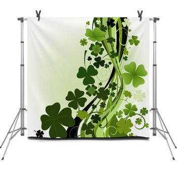 Design For St. Patrick's Day With Four Fleece Backdrop