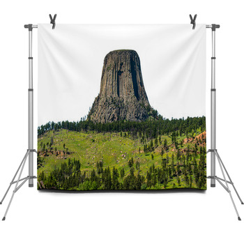 Devil S Tower Cutout Fleece Backdrop