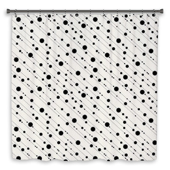 Diagonal Dots And Dashes Seamless Pattern  Shower Curtain
