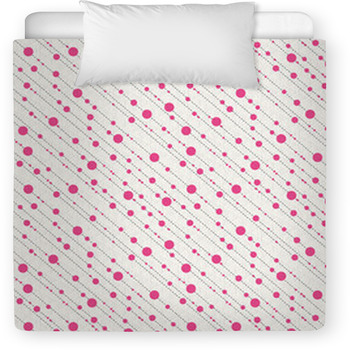 Diagonal Dots And Dashes Seamless Pattern  Toddler Duvet