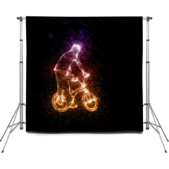 Digital BMX Fire Custom Size Backdrop