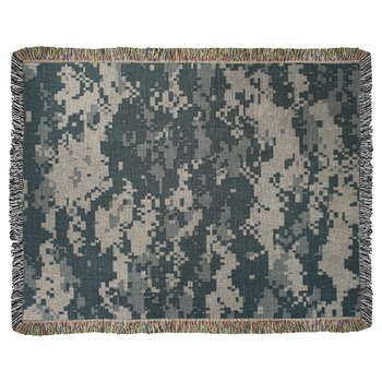 Digital Camouflage As Background Woven Throw Blanket