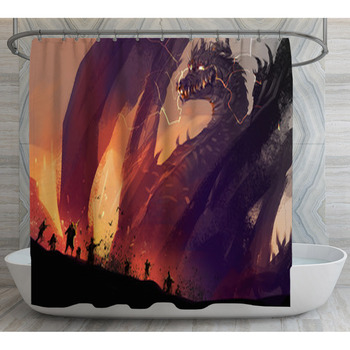 Digital Illustration Painting Design Shower Curtain