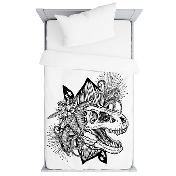 Monochrome dinosaur bedding deals
