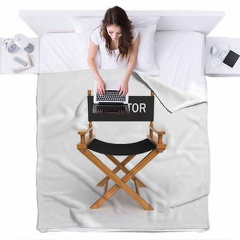 Directors Chair Fleece Bed Blanket