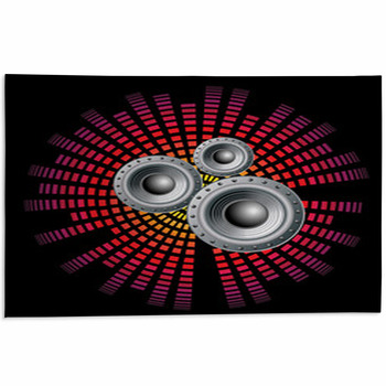 Disco Club Flyer Area Rug