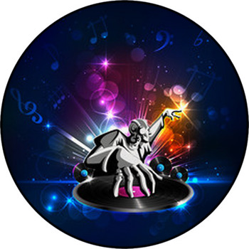 Disco Jockey Round Rug