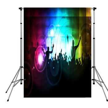 Discoteque Illustration Pole Pocket Backdrop