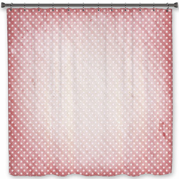 Distressed Pale Rose Background With Dots Shower Curtain
