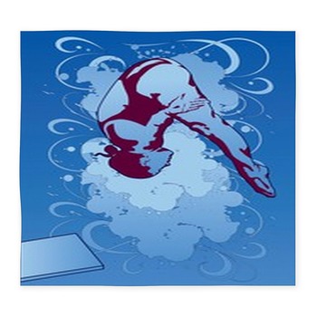 Diving Athlete Custom Size Floor Mat