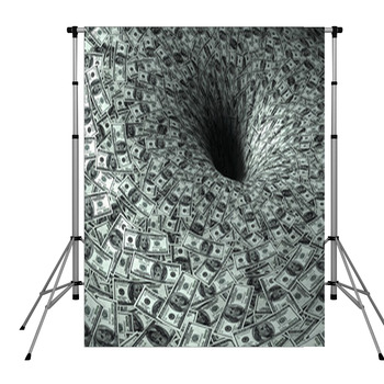 Dollar's Flow In Black Hole Pole Pocket Backdrop