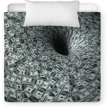 Dollar's Flow In Black Hole Toddler Duvet
