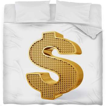 Dollar Sign Fleece Bed Blanket
