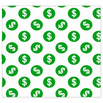 Dollar Sign Seamless Pattern On Custom Size Floor Mat