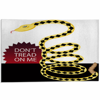Don T Tread On Me Snake Area Rug