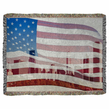 Double Exposure With The American Woven Throw Blanket