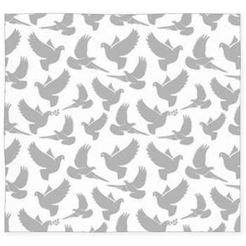 Dove Silhouettes Seamless Pattern Custom Size Floor Mat