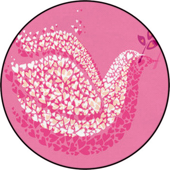 Dove Symbol Of Peace A Lot Of Hearts Round Rug