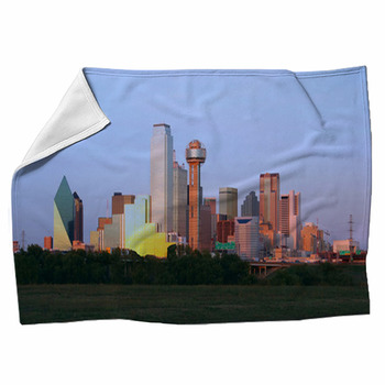 Downtown Dallas, Texas Fleece Blanket