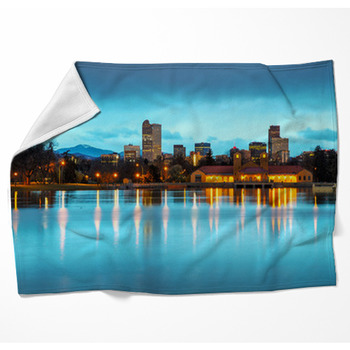 Downtown Denver Colorado Woven Throw Blanket
