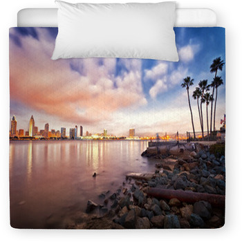 Downtown San Diego At Night Toddler Comforter