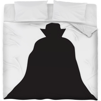 Dracula Silhouette Fleece Bed Blanket