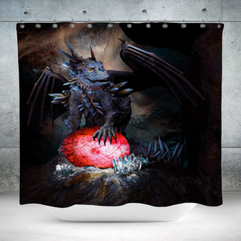 Dragon And Egg Custom Size Shower Curtain
