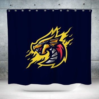 Dragon Design Concept Custom Size Shower Curtain