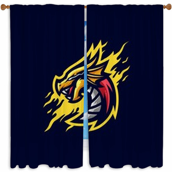 Dragon Design Concept Custom Size Window Curtain