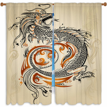 3D Abolisher Dragon Skull G306 Window Photo Curtain Fabric Quality Vincent Amy 