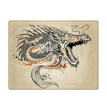 Dragon Doodle Sketch Tattoo Vector Bath Mat