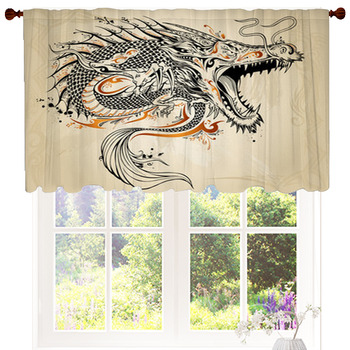 Dragon Doodle Sketch Tattoo Vector Custom Size Valance