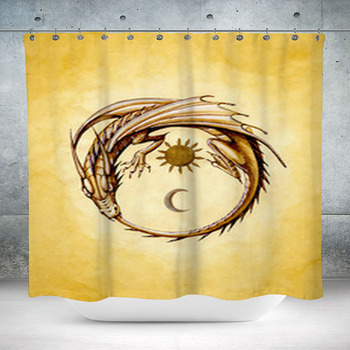Dragon Eating Its Own Tail Custom Size Shower Curtain