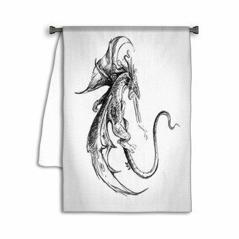Dragon Handmade Tattoo Drawing Towel