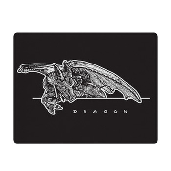Dragon Head And Folded Wings Mythical Fantasy Bath Mat