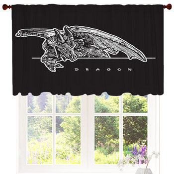 Dragon Head And Folded Wings Custom Size Valance