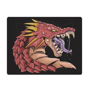 Dragon Head Red Vector Bath Mat