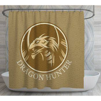 Dragon Hunter Illustration For Tshirt Shower Curtain