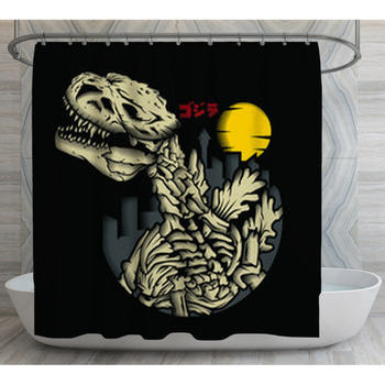 Dragon Mobster Skull Vector Illustration Shower Curtain