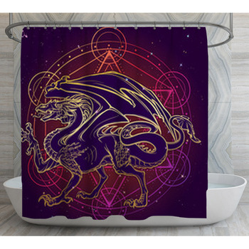 Dragon Mythilogical Winged Creature Shower Curtain