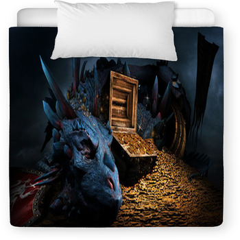 Dragon On The Stack Of Gold Toddler Duvet